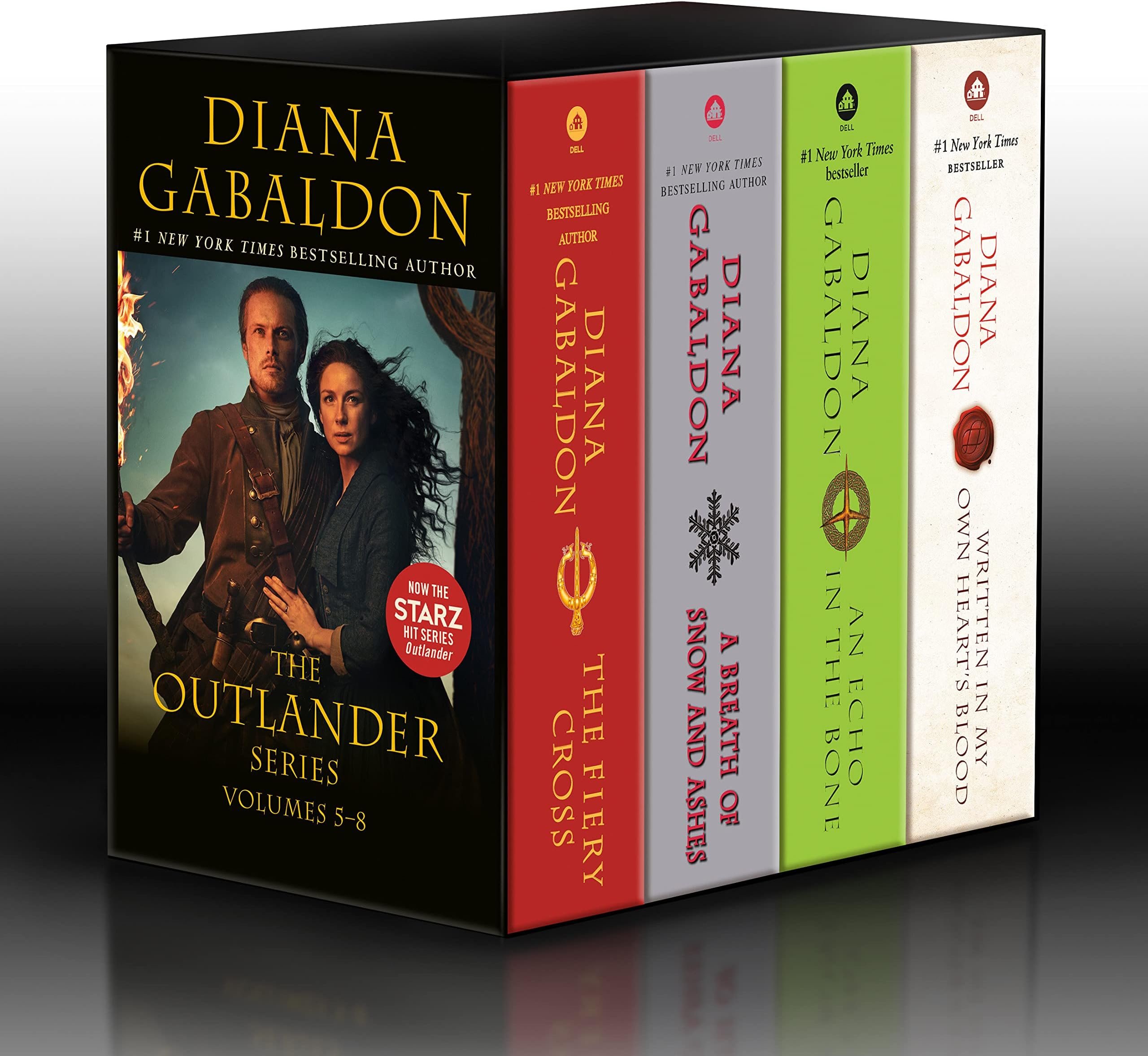 Outlander Volumes 5-8 (4-Book Boxed Set): The Fiery Cross, A Breath of Snow and Ashes, An Echo in the Bone, Written in My Own Heart's Blood (Outlander, 5-8) Cover